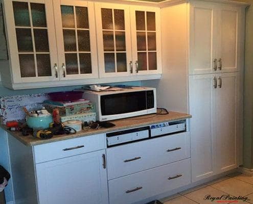 Kitchen Cabinet Painting Edmonton 11 Peeling Thermofoil cabinets in Sherwood Park