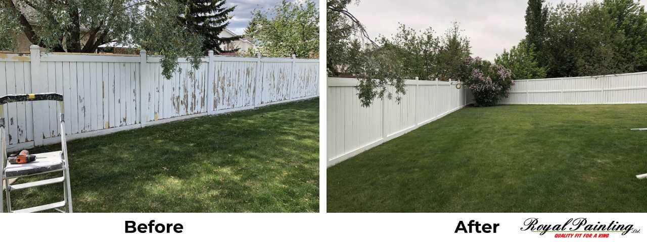 Fence Painters Edmonton - Before and After