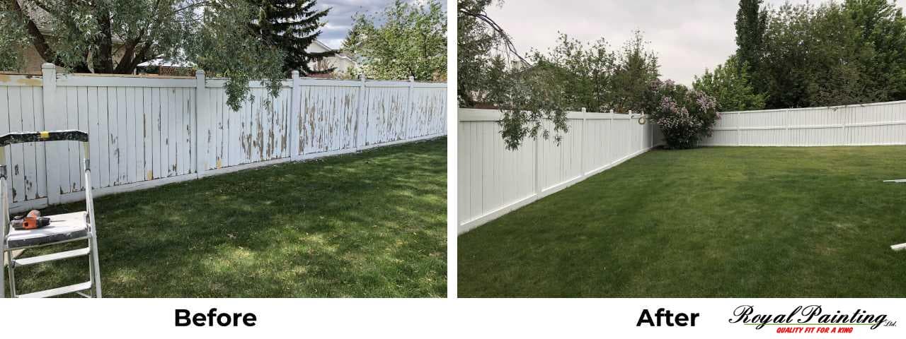 Fence & Deck Painting & Staining Edmonton, AB 2 Fence Painters Edmonton - Before and After