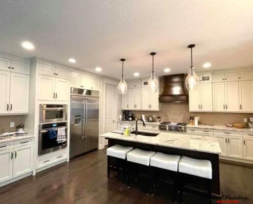 Kitchen Cabinet Painting Edmonton 1 Outdated oak cabinets in Edmonton kitchen