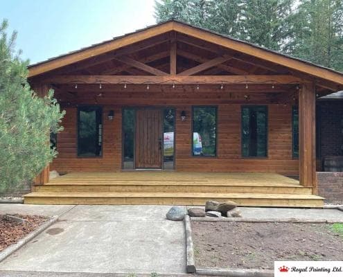 exterior house staining