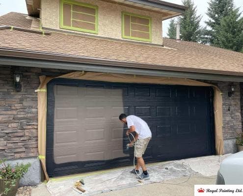 garage door painting in sherwood park