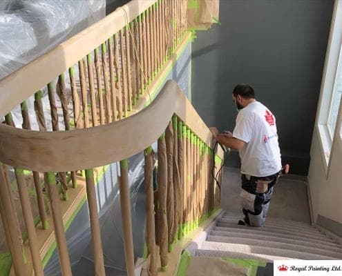 interior staircase painting
