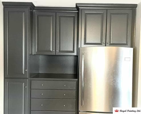 Royal Painting Edmonton kitchen cabinet refinishing in leduc