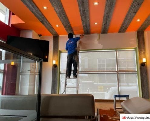 restaurant fall ceiling painting